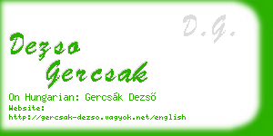 dezso gercsak business card